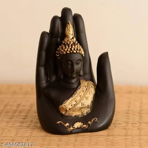Polyresin Buddha Statue Hand Buddha Statue, Gold, 6 Inches, 1 Piece