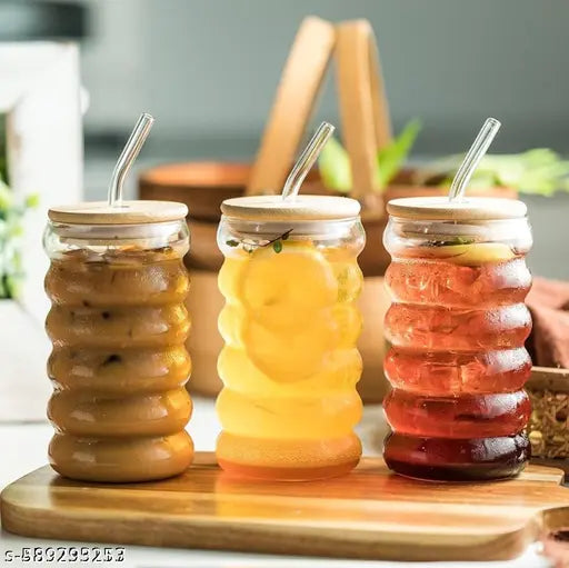 FG Spiral shape tumblers 500 Ml (Pack of 2) for coffee, milk, milk shakes, smoothies, ice tea and many more