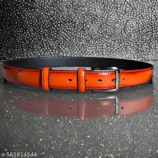 Combo tan leather belt and wallet