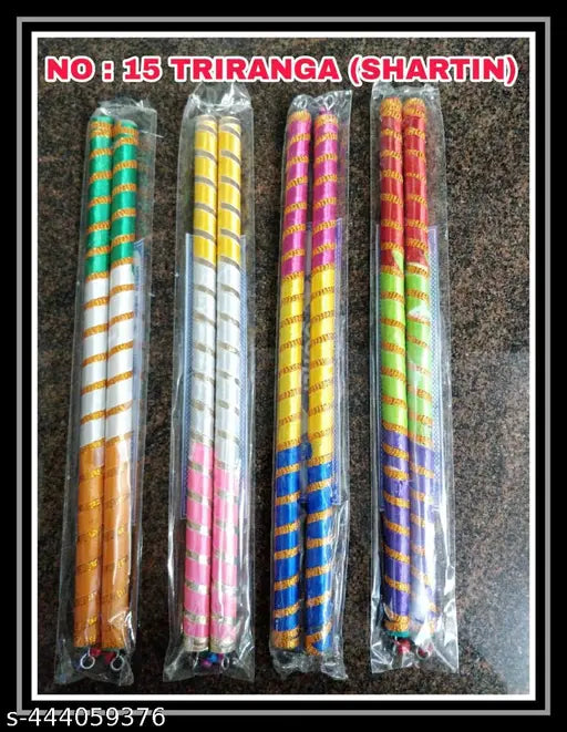 Dandiya Sticks Set of 4 – Wooden Garba Sticks for Navratri