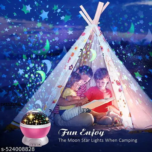 STAR MASTER LAMP ROTATING 360 DEGREE MOON NIGHT LIGHT LAMP PROJECTOR WITH COLORS AND USB CABLE LAMP FOR ROOM NIGH BULB PACK OF 1