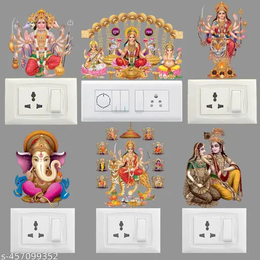 CRYSTALSIGN Beautiful Religious Self Adhesive New & Trendy Wall Stickers for Living Room, Bedroom and Home Decoration, Size- Large (50cm)
