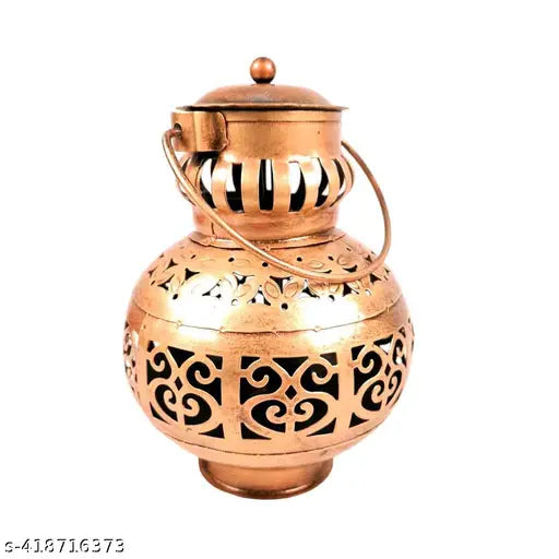 Kalash with Stand Tealight Candle Holder - Tea Light Candle Stand Decorative Home Decoration Items for Living Room Netted Style