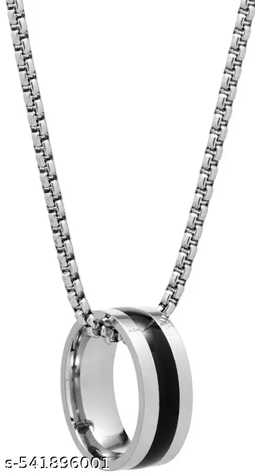 Black Magics Neck Chain for Men  & Boys Locket Necklace  Stainless Steel Pendant Set