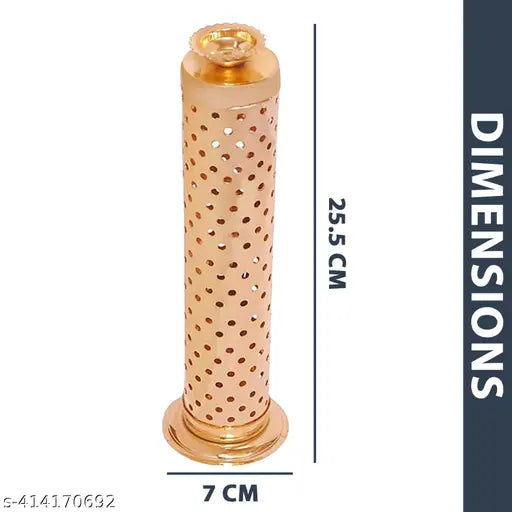 Stainless Steel Incense Stick Holder with Ash Catcher & Dhoop Holder - Ideal for Home, Office, & Temple Use | Agarbatti Stand | Incense Stick Holder | Handcrafted in India (Set of 1, Copper)