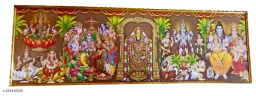 FRAMANIA FIVE IN ONE GODS FRAME FOR POOJA (45x20x1 cms)