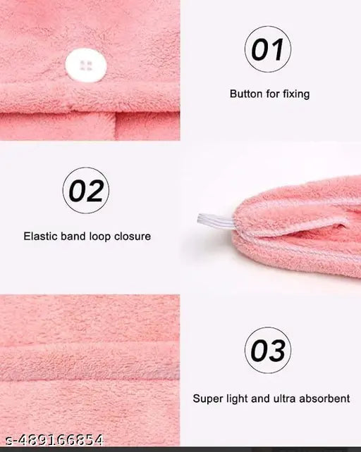 Microfiber Cotton Quick Absorbent Hair Drying Magic Hair Towel Wrap Hair Wrapper Dryer SOFE Microfiber Turban Head Towel Cap for Women