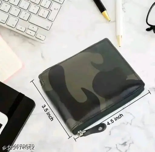 Artificial military leather wallet for men with comfortable size and extra space. good gifting purse for men