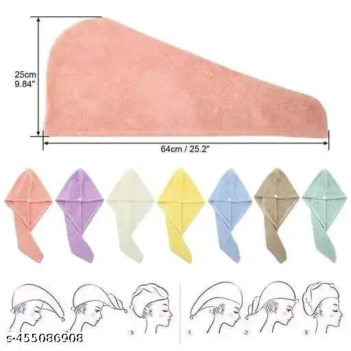 Cotton Bolls Super Soft Microfiber Hair Towel 1 Pcs