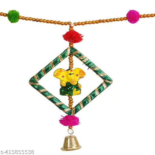 Traditional Rajasthani Handmade Bandarwal Toran with Beautiful Bells for Diwali & Festive Home Decor