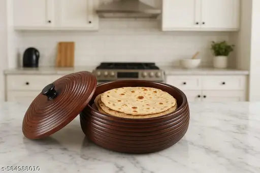 Wooden Chapati POT Roti  Container