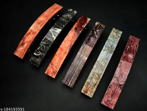 Trendy Metal Buckle Hair Clips for Women - Multi-Color Acrylic Set of 6 | Modern Hair Accessories