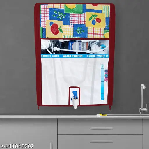 E-Retailer� PVC Water Purifier RO Cover With Zip Enclosure Suitable for   Type RO Purifier (Color-Red, Size-15x8x21 Inches)