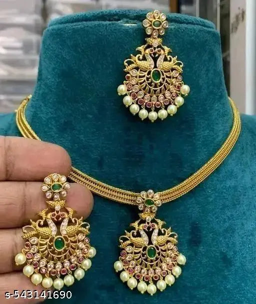 Traditional Jewellery Set, Choker,Necklace,Jewellery Set,Indian Wedding Jewellery Set,Maangalyam/Murukku,South Indian,Maharastrian,High Quality Set For Women & Girls