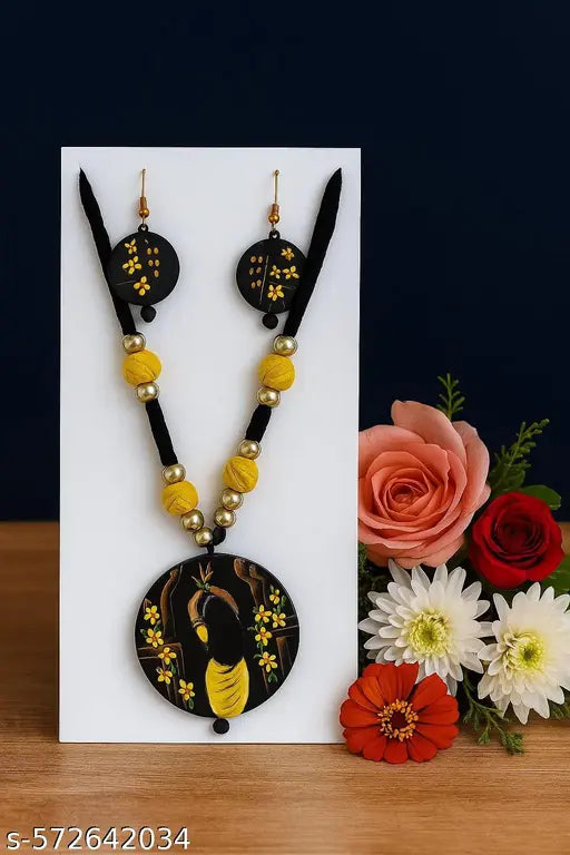 Mystic Serenade Hand-Painted Jewelry Set
