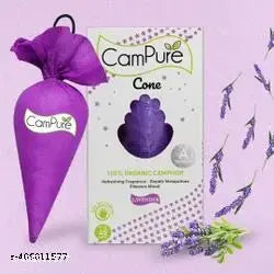 Campure Cone  Lavender (60)g use in Home - Car Fragrance and in Puja articls