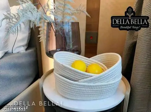 Smal mini rope storage Round basket Pack Of 3