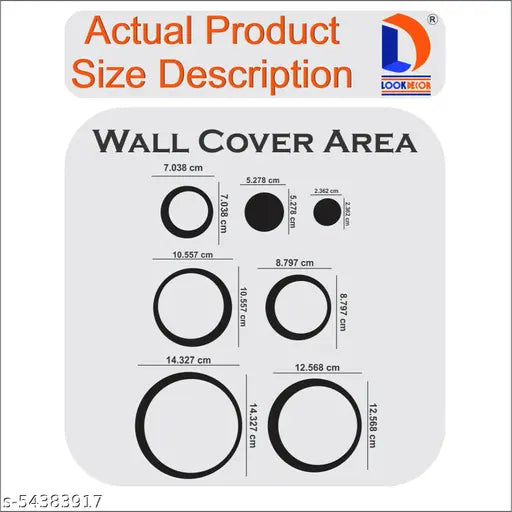 VSA OLLIVANDERS 30 Ring And Dots Golden (B07MC41X3M) 3D Acrylic Mirror Wall Sticker Decoration for Kids Room/Living Room/Bedroom/Office/Home Wall.