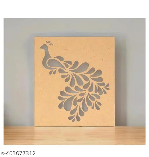 8 inch 2 pcs Rangoli Stencil - Peacock Design for art and craft 8 Inch 2 piece