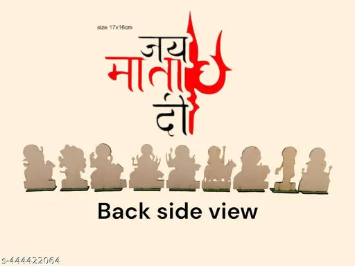 Navdurga set made up of mdf for navratri festival for decoration in office Home and temple size 4 inch