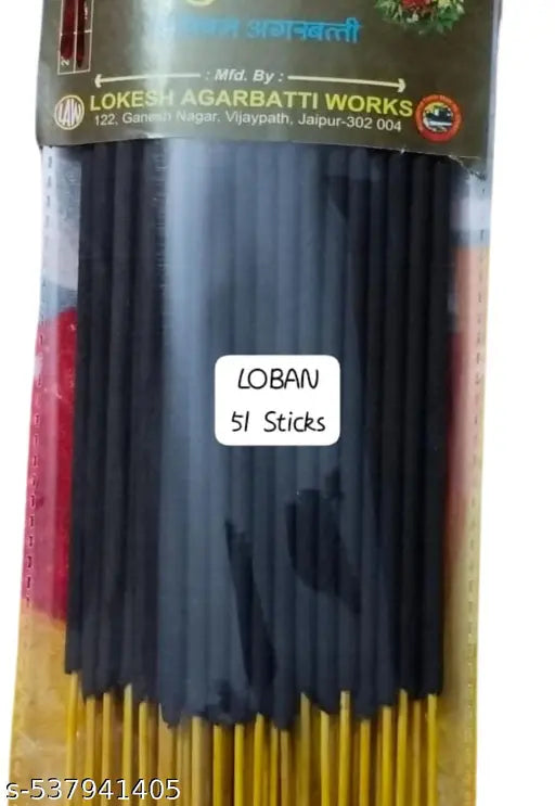 LokeshAgarbatti GULAB Fragrance Agarbatti for Puja, Meditation, Yoga, Spiritual Rituals, Relaxation, and Daily use (Black) 51 Sticks