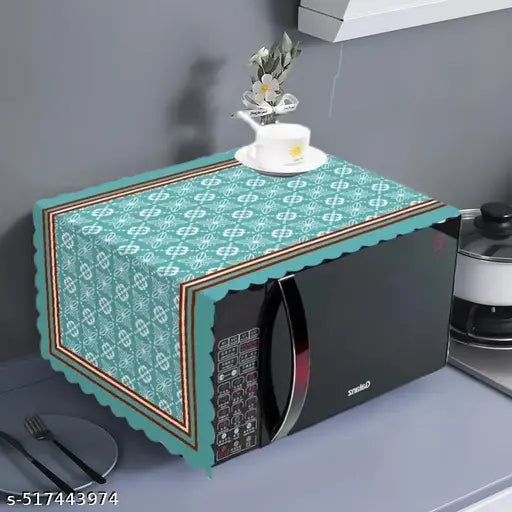 QUEDORIS Waterproof Oven Cover, Designer Microwave Oven Cover Microwave Oven Dust Proof Cover Modern Design Kitchen Decor Cloth, Microwave Oven Cover, Waterproof Modern Design Kitchen Oven Cover Attractive Decorative Dust Proof Appliance Oven Top Cover (1