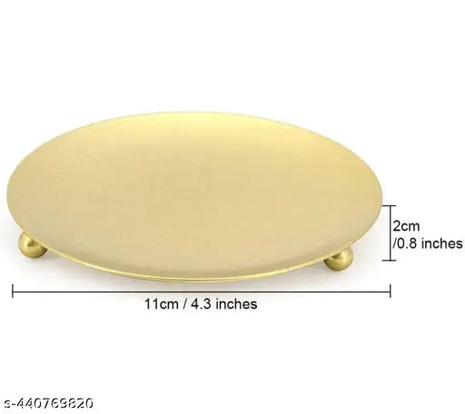 Tealight Candle Holder/Plate Candle Holder LED & Waxx Candles, Pedestal Candle Stand for Tables, Wedding (Pack of 4)