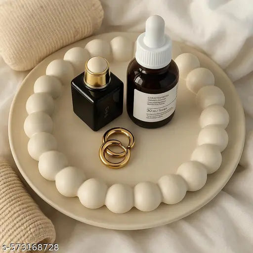 LuxeBead Round Resin Tray – Elegance in Every Curve