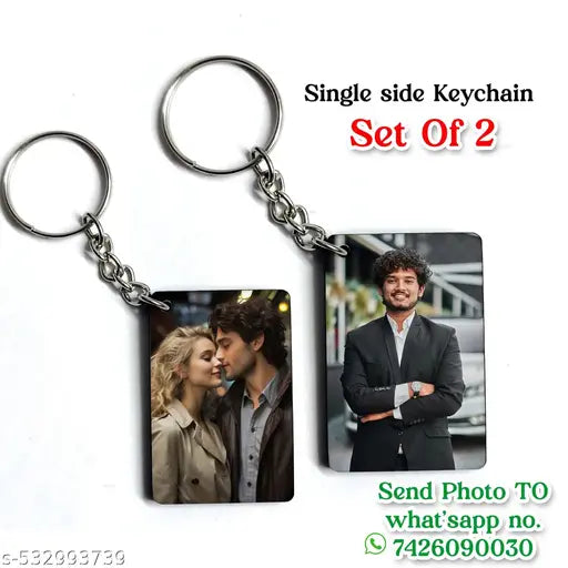 Prints Club Customized Photo Key chains Set Of 2