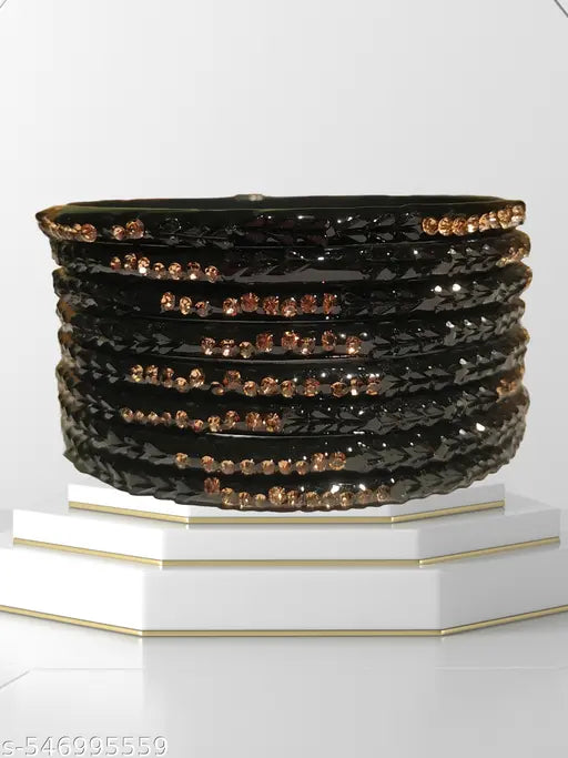 # black metal  Bangles Set For Bridal Woman and Girls | Dulhan Bangles Set For Wedding | Stylish Black metal  Bangles| suhagan ki chudiya .