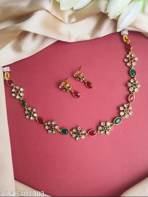 Sleek and Stylish Gold Plated Temple Jewelry Set For Women and Girls ||Perfect Gift For Her