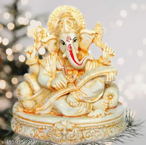 Ganesha Idol Car Dashboard, Ganesha Murti ,Ganpati Idol for Home Decor Puja Lord Ganesha Statue ,Gift