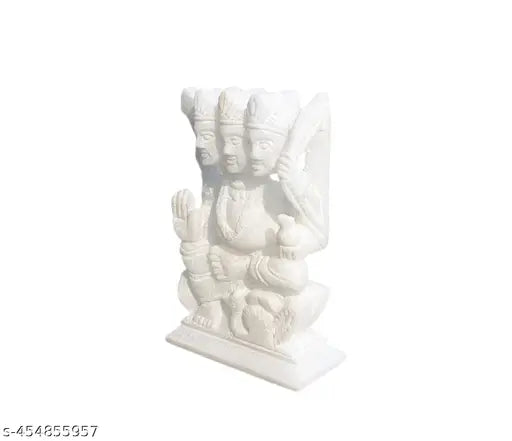 White Marble Stone Lord Kartik | Kartikeya Moorti Murti Statue Figurine Idol Sculpture (5 inch) for Puja Home, Office, Temple, Mandir