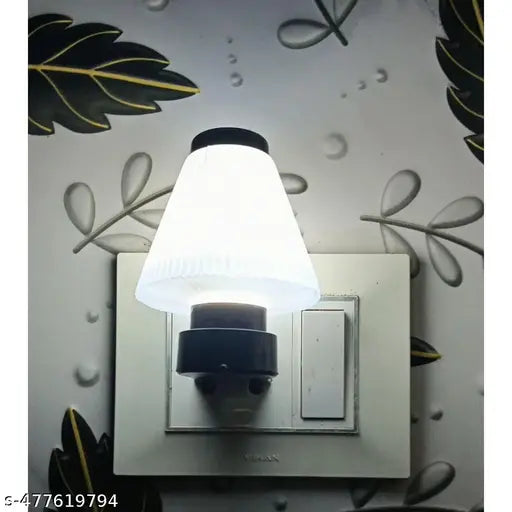 Umbrella Shape Night lamp 0.5Watt with 2 Pin Jack, Home Decorative Night lamp for bedroom Kids Room Color White (Set of 1)