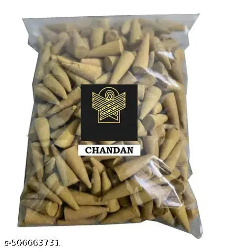 Shri Krishna Incense Dhup Chandan Pooja Dhoop Cones For pooja Pack Of 200 pcs. Dhoop Cone Non Charcoal and Non Toxic Classy Incense Sticks