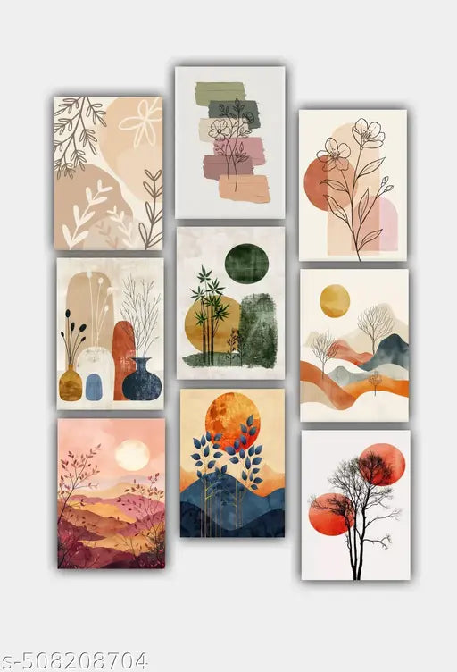 "Good Vibes Poster - 12x8 Inch set of 9 Wall Art for Positive Energy"