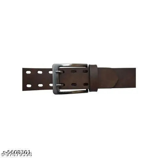 Sunshopping Men Fashionable Unique Synthetic Double Pin Point Buckle Belt