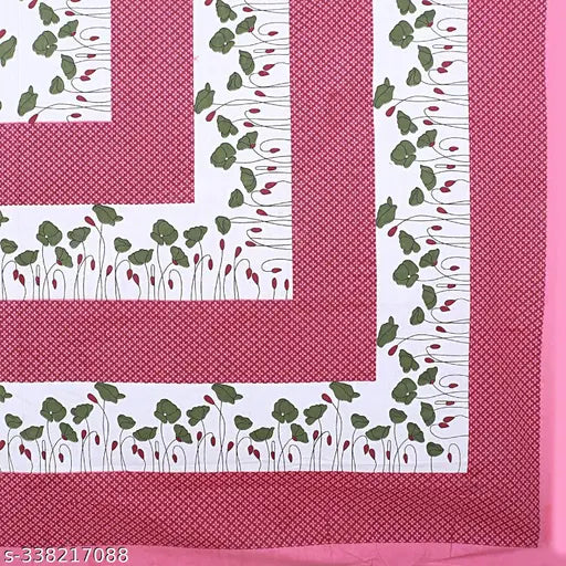 Jaipuri 100% Cotton King Size Bedsheet For Double Bed With 2 #Matching Pillow Covers