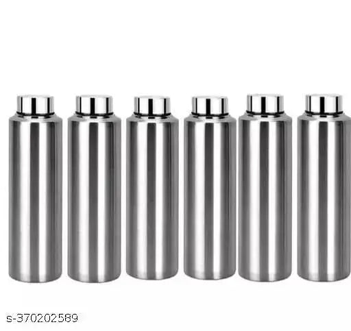 Raj.Royals steel Water Bottle Combo for Fridge, for Home, Office, Gym & School Boy 1000 ml Bottle (Pack of 6)