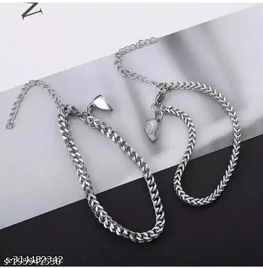 Double Line 2Pcs Magnetic Couple Bracelets: