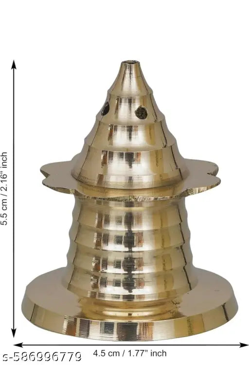 S J OVERSEASE Brass Traditional Agardan, Agarbatti Stand, Incense Holder | Handcrafted Brass Agarbatti Stand for Home Mandir, Temple | Durable Incense Stick Holder for Daily Puja, Bhajan & Aarti | Decorative Spiritual Accessory & Auspicious Gift for Diwal