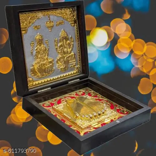 Gv present special occasion of deepawali Traditional attractive LAXMImata JI GANESHA JI statue or footmark with boxs (set of 1 )
