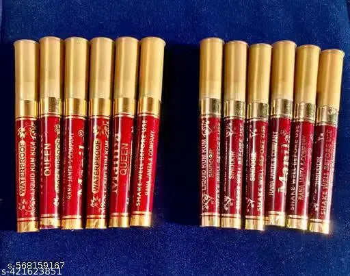 Liquid Kumkum Sindoor Pack of Red 6Pcs. + Marron 6Pcs.