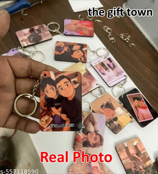 the gift town  Personalised Photo Key Chain for birthday, friend , girlfriend , brother , sister , father , mother (pack of 1), (send good quality photo for best result )