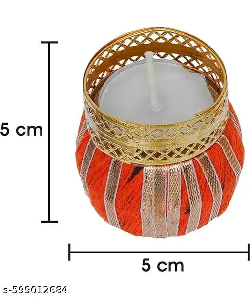 Handmade Kalash Shape MulticolourTealight Candle Holder/Diya for Diwali Decoration/Home Decoration/Festival Decoaration, Set 06