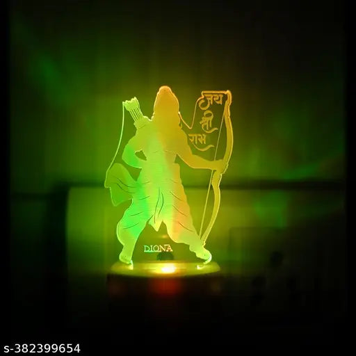 Diona night lamp Ram LED multi color 3d illusion Ayodhya Mandir gift temple festival corporate divine