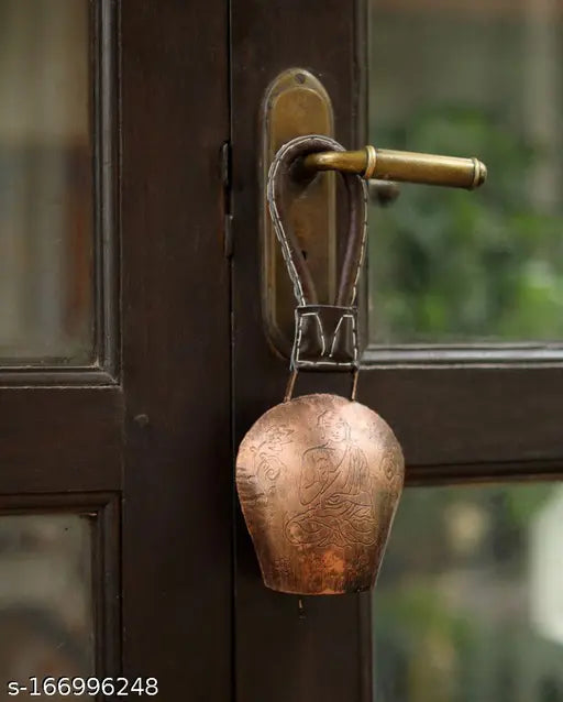 DULI FengShui Vastu Swiss Cowbell  DDLJ Bell Door Hanging Home Office Spiritual Decor Swiss Metal Hanging Bell Om Bell (12x6 inch)
