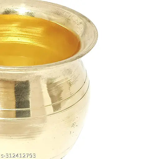 KAPER Brass Kalash Lota for Pooja/Puja Mandir Decoration(2.5 Inches) Set of 4
