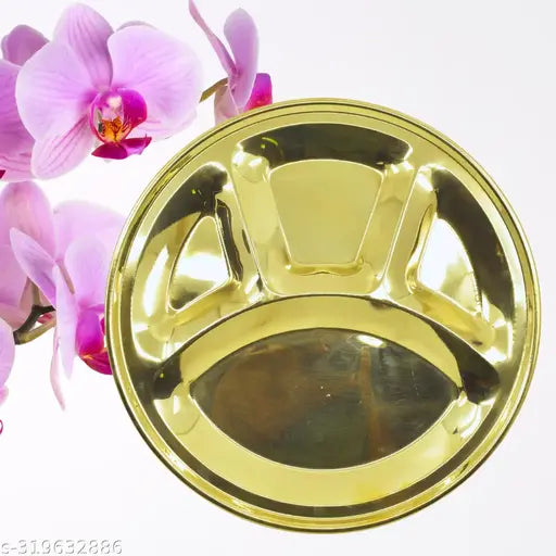 Artisan-Crafted Brass Dining Tray for Stylish Food Presentation