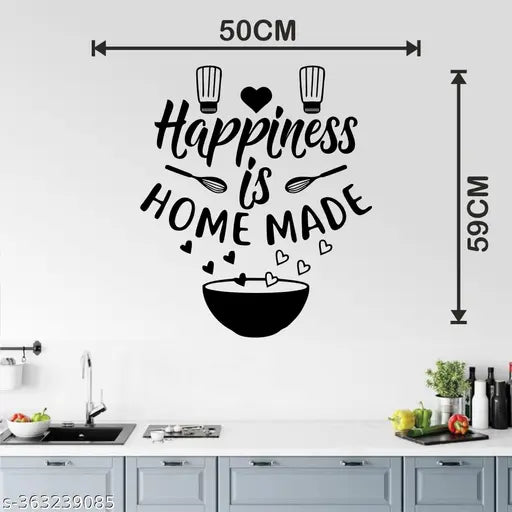 Sticker Aura Happiness Is Home Made Wall Sticker Quotes (pack of 1)